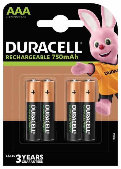 Duracell Rechargeable AAA 4